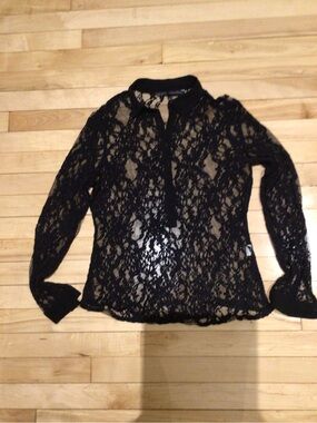 Black Lace Blouse Y2K Whimsy Goth Grunge Versatile